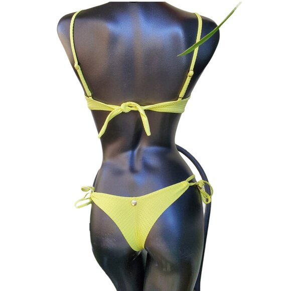 Brazilian Bikini - matte yellow - Picture 2 of 5